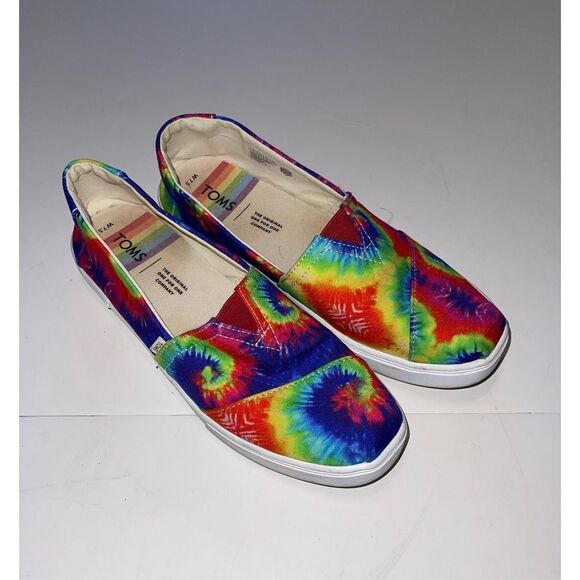 Toms Tie‎ Die Shoes Size 7.5 - Picture 1 of 8